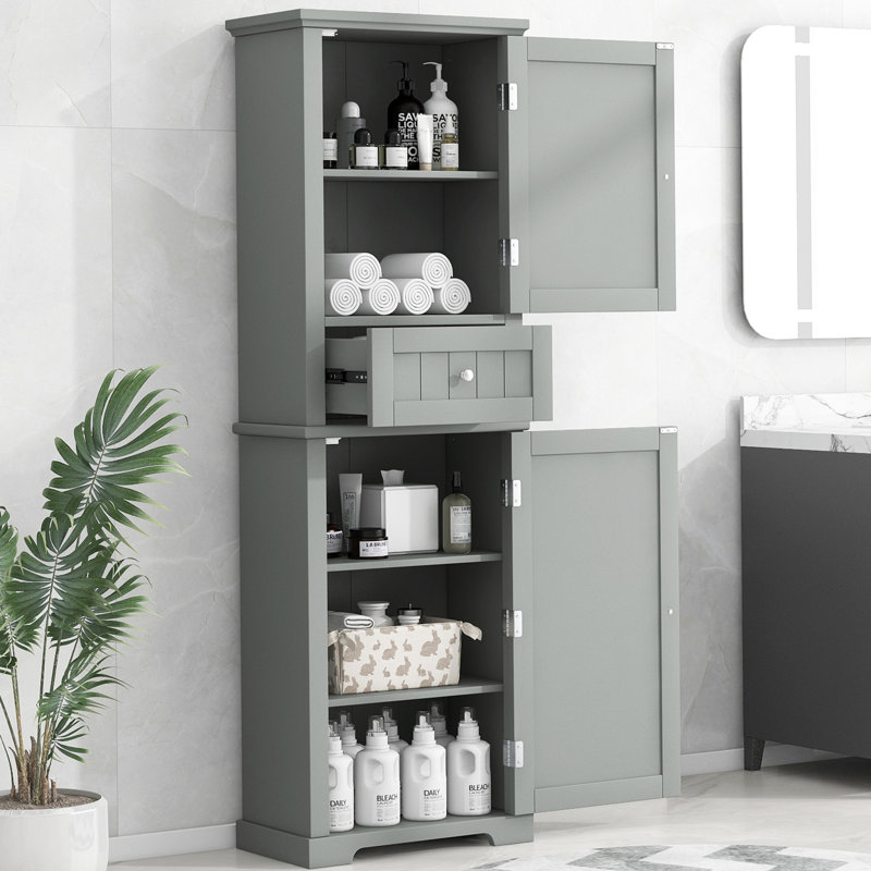 Katte 67.7'' Freestanding Bathroom Cabinet, Gray