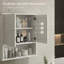 Armoire de salle de bain Farmhouse, armoire à pharmacie murale avec tablette ouverte et tablette réglable, rangement pour salle de lavage-1999274133