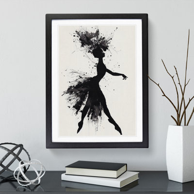 Majestic Ballerina Abstract - Framed Print