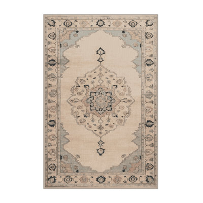 Machine Washable Afyon Beige Area Rug