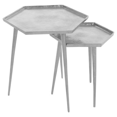 Set Of 2 Hexagonal Side Tables