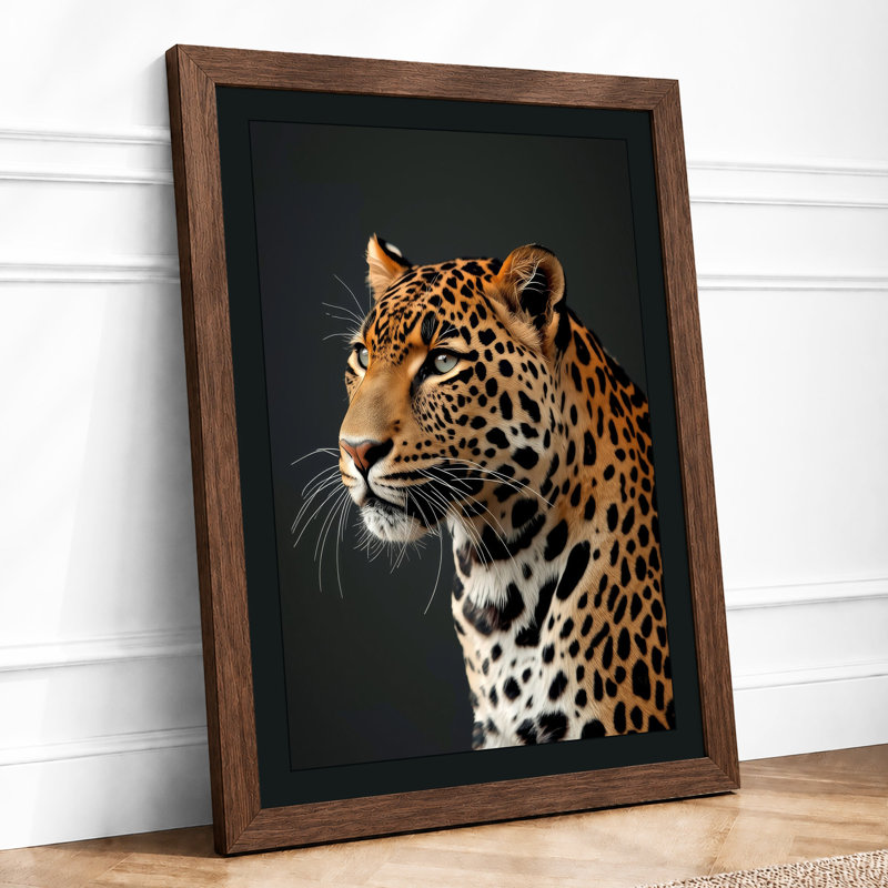 Leopard Study Modern - Print, Walnut, A4 - 29.7 x 21.0 cm