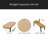 1 Dining Table+2 Dining Benches