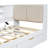 Storage Corner Daybed With Outlets And Upholstered Headboard-114234441-114234443