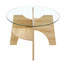 Table basse ovale en verre trempé