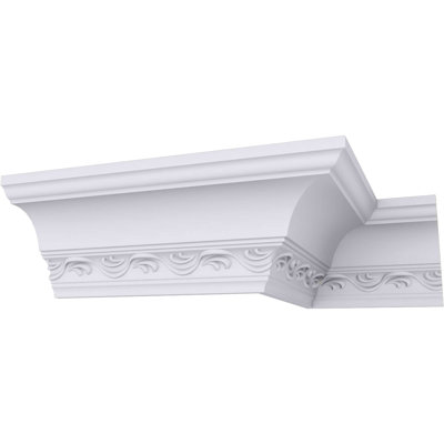 Moulure couronnée Loera H 4 1/4 po x P 4 po x P 5 3/4 po x L 94 1/2 po (répétition 3 7/8 po)