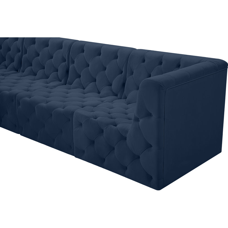 Canapé modulaire Klecka, Velours bleu marine