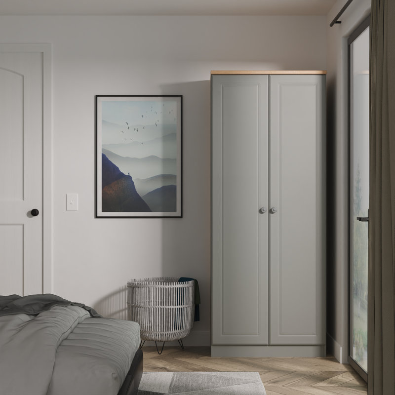 Arpelar Manufactured Wood Wardrobe, Dusk Grey