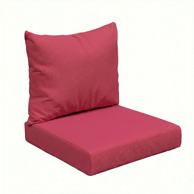 Sunbrella Outdoor Solid Knife Edge Deep Seating Pillow and Cushion Set, 22.5 in W x 22.5 in D x 5 in H