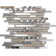 0.62" x 3" Marble/Metal Linear Mosaic Wall Tile