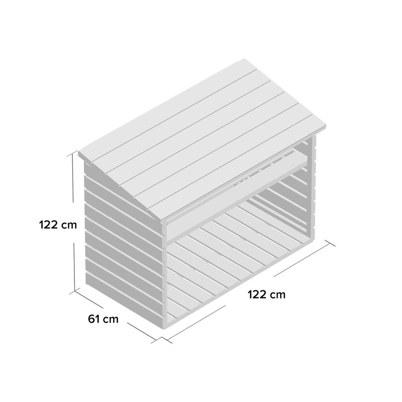 122cm W x 61cm D Wood Log Store