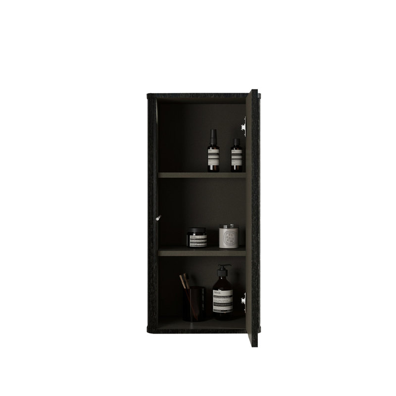 Rangement de salle de bain Chic Oak, Noir