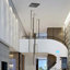 Lustre long avec escalier rectangulaire à 8 lumières DEL Keysha
