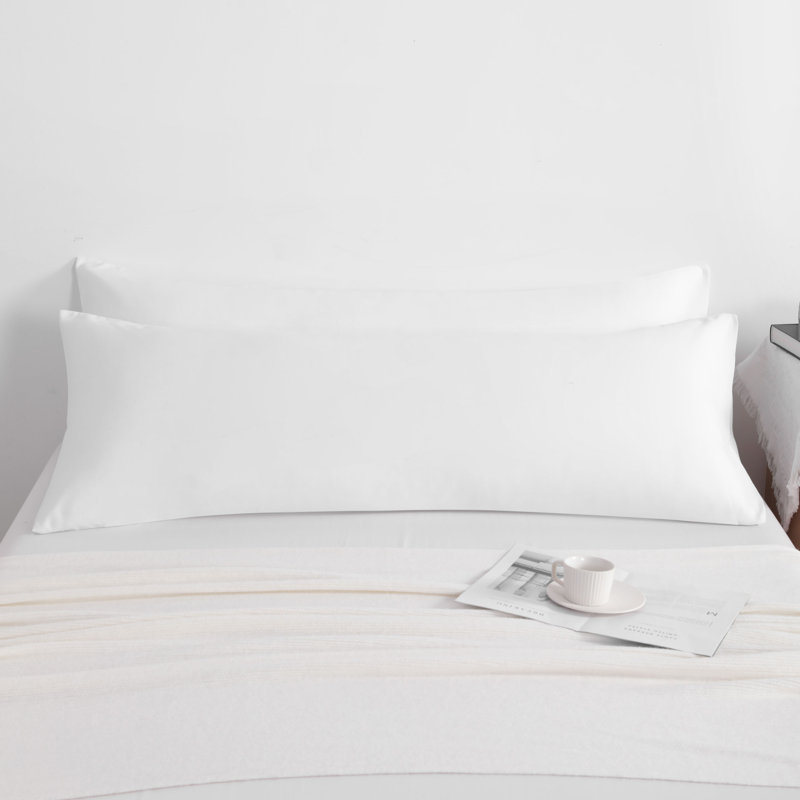 Microfiber Body Pillowcase, Soft Body Pillowcase Set With Envelope Closure, White