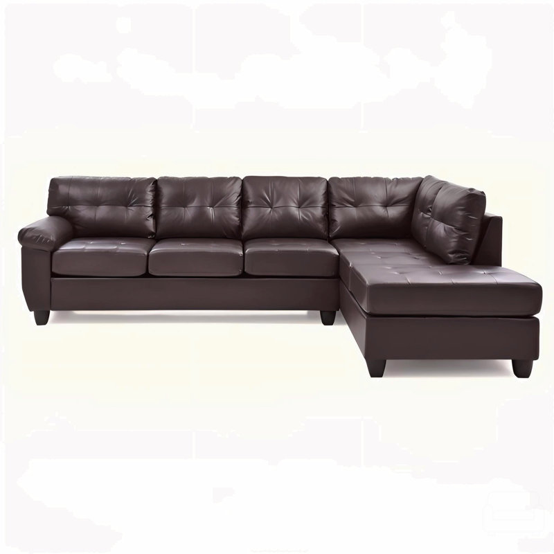 Canapé modulaire, Similicuir brun
