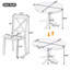 Ensemble de table de salle à manger moderne pour 4 personnes, table ronde et 4 chaises de cuisine, ensemble de table de cuisine 5 pièces pour la salle à manger, coin repas, coin repas-2037861129