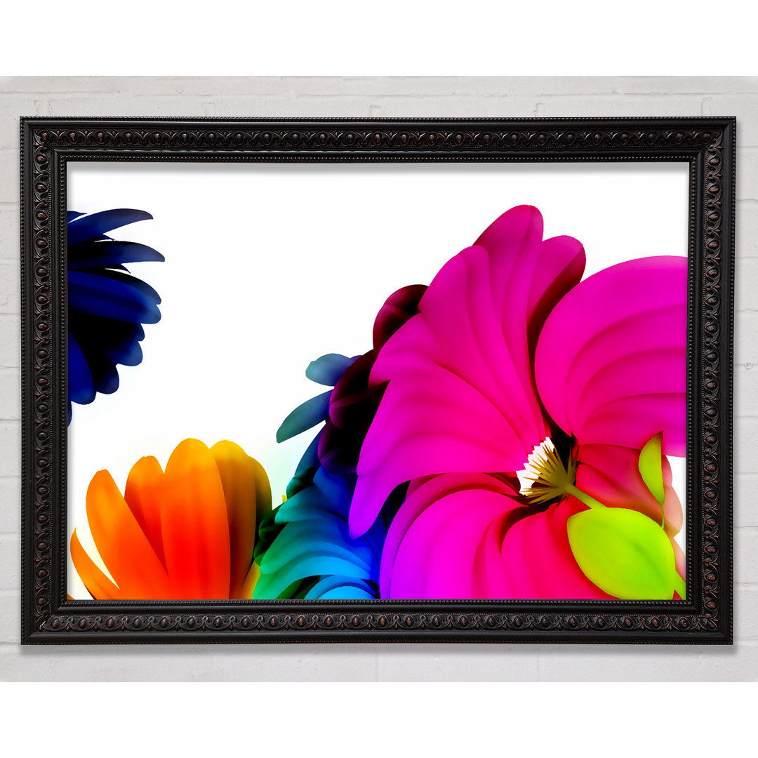 Vibrant Flower Glow - Einzelner Bilderrahmen Kunstdrucke