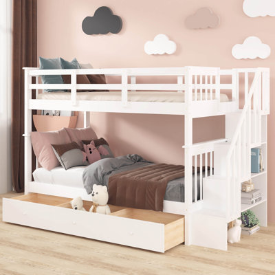 Ferderber Kids Twin Over Twin Bunk Bed with Drawers