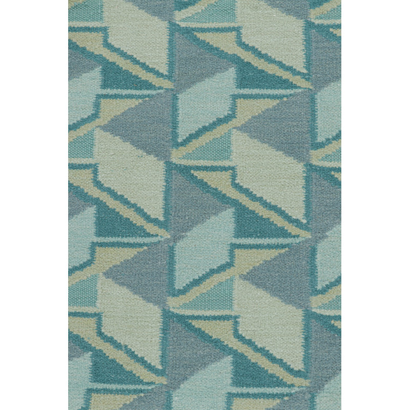 Scandinavian Wool Geometric Area Rug, Rectangle 5' x 7'