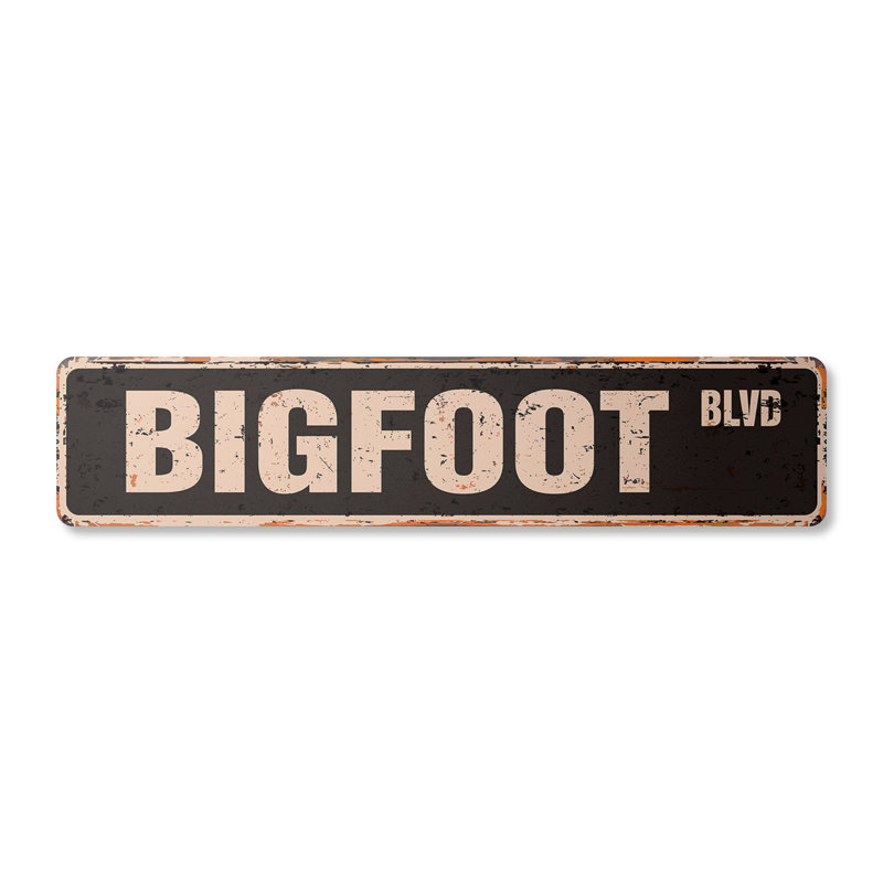 Plaque de rue en aluminium Bigfoot