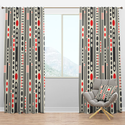 Panneau de rideau simple semi-diaphane avec passe-tringle Minimal