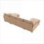 Canapés modulaires | Chaise longue moderne modulaire en U en forme de U à 4 places pour le salon | Brun clair brun clair | Polyester-1260407077