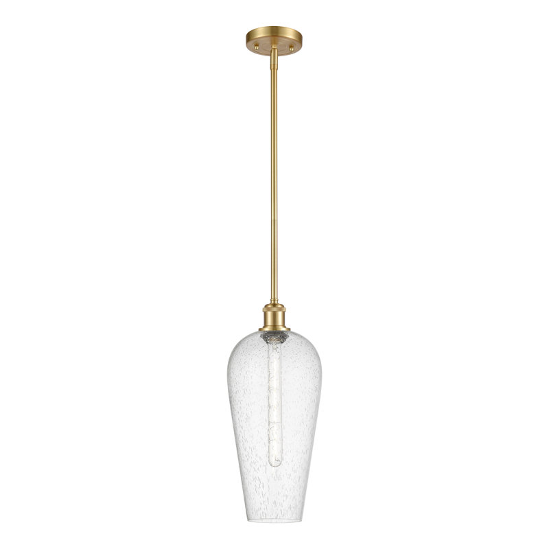 Mini-luminaire suspendu 1 lumière Ballston - Amiina, Grainé, Or satiné