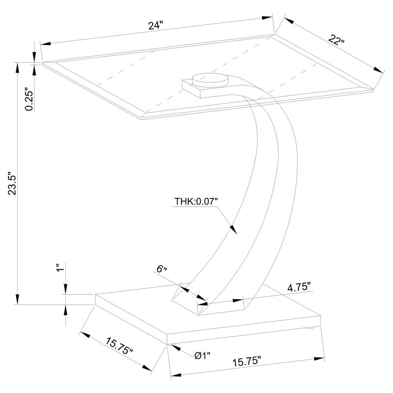Table de bout Pruitt