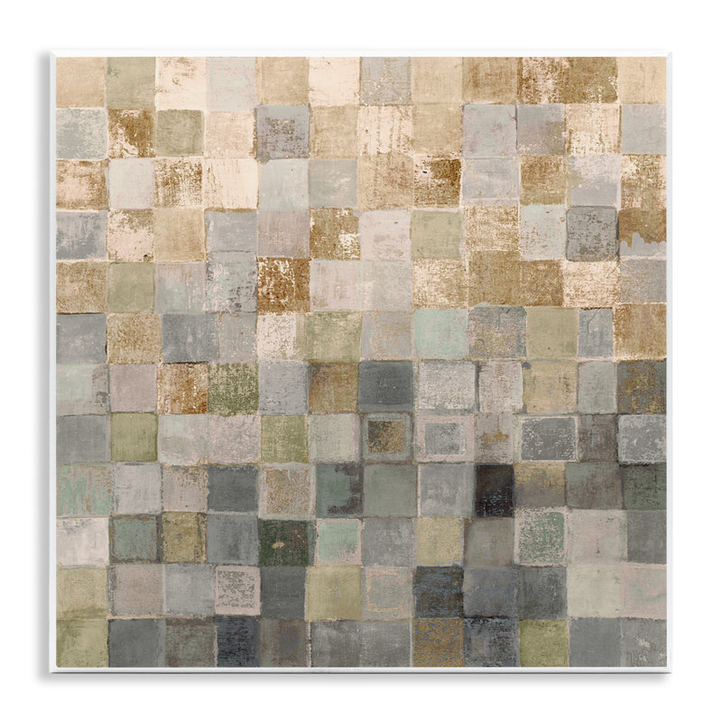 "Alternating Beige & Grey Squares", art mural par Lorenzo Collective