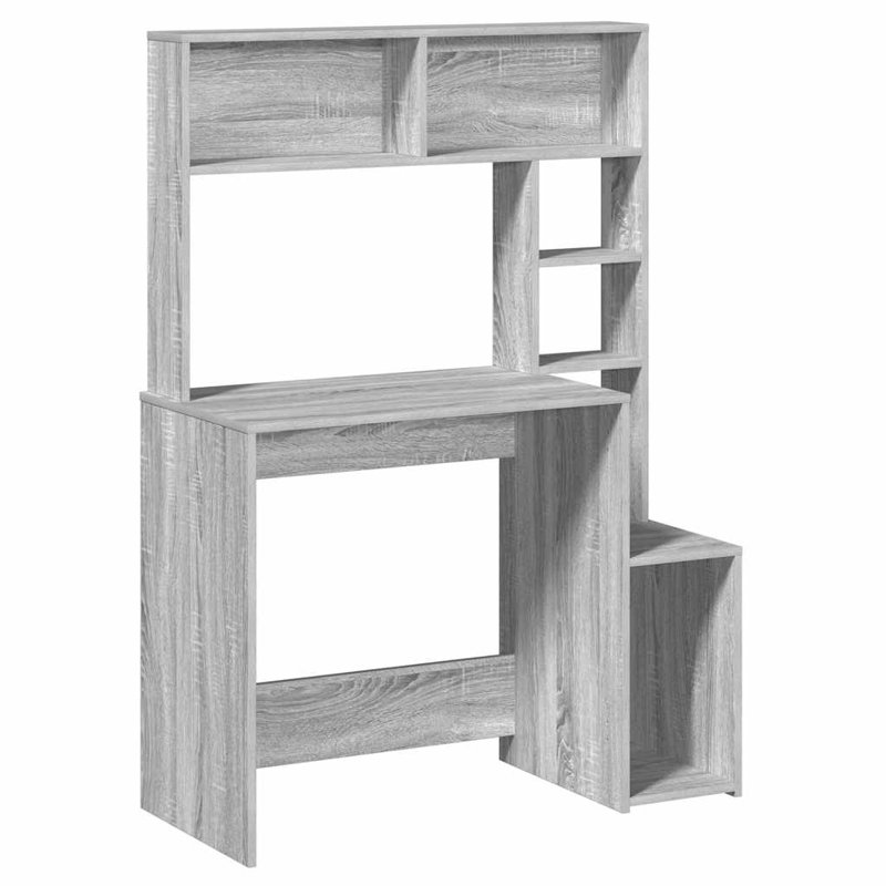 Baldomero Computer Desk, Grey Sonoma