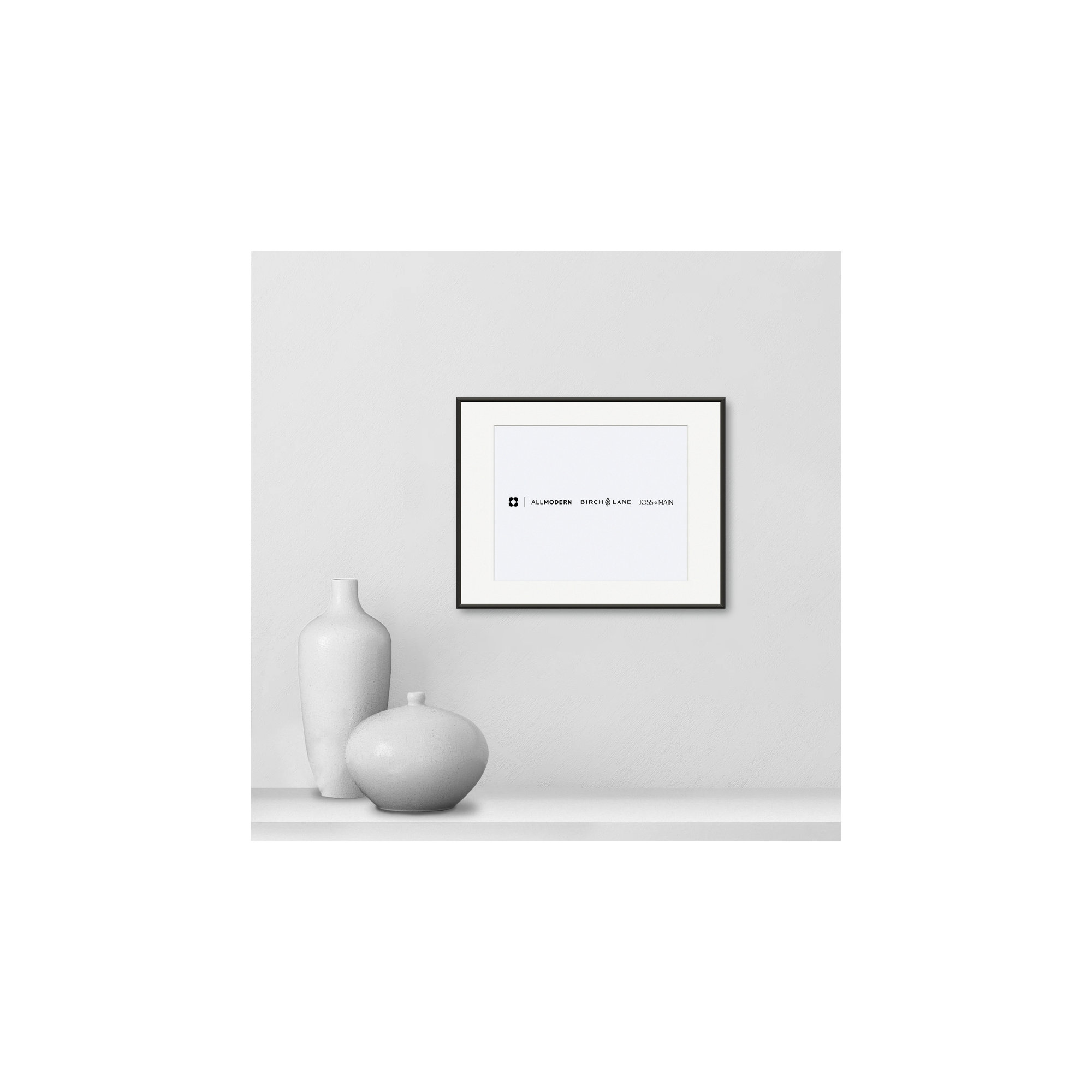 Feronia Metal Picture Frame with Mat, 10" x 8", Black