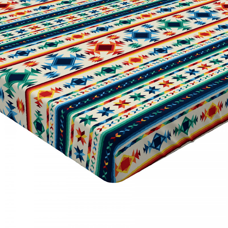 Microfiber Geometric Fitted Sheet, Full Fitted Sheet