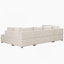 Canapé beige en chenille à accoudoirs carrés-654000342