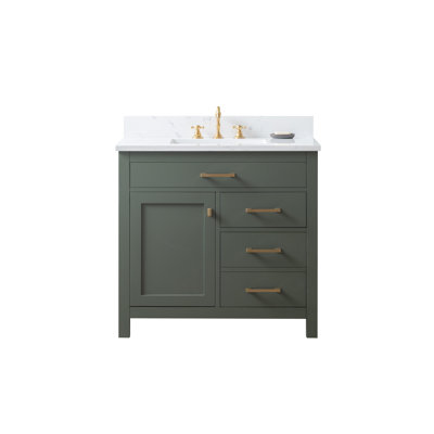 Ajhane 36'' Single Bathroom Vanity with Engineered Stone Top