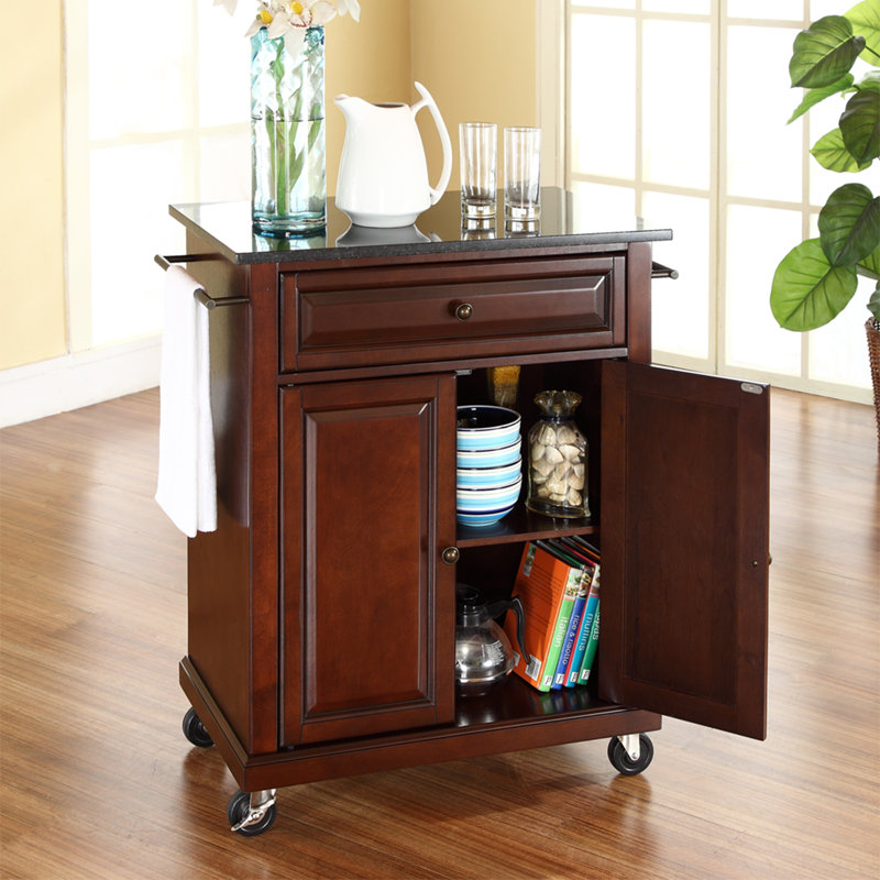Hedon 31 " W Kitchen Cart, Vintage Mahogany