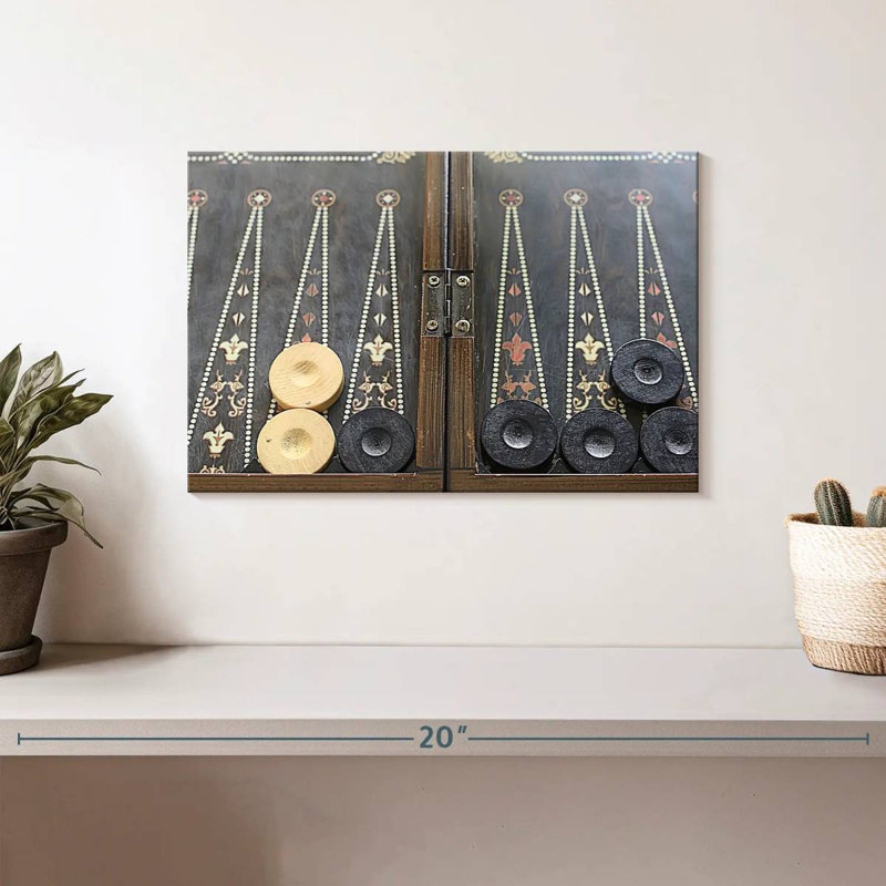 Table de backgammon Senne, H 8 po x l 12 po