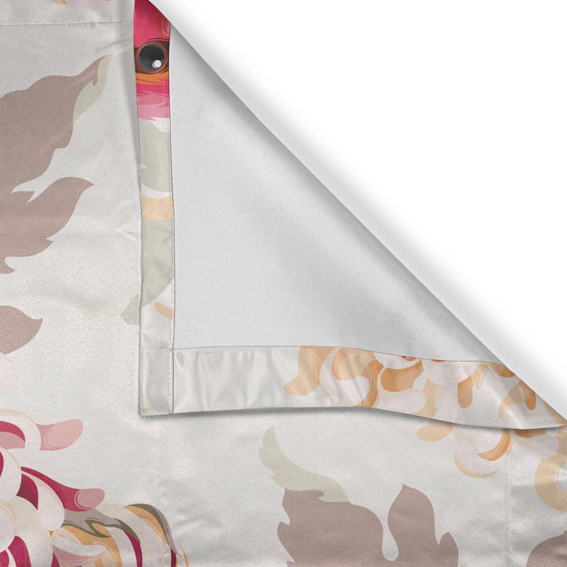 Clorene Polyester Semi Sheer Curtain Pair