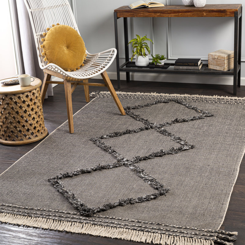 Palo Alto Cotton Geometric Area Rug, Rectangle 2' x 3'