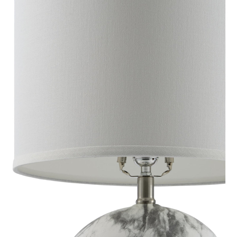 Vogel Table Lamp, White/Gray/Black