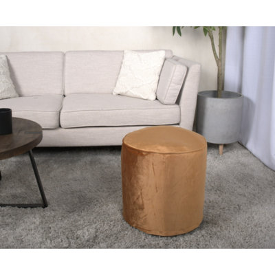 Coussin de sol cylindrique rose rosé et velours 16 po x 16 po x 16 po, capacité de poids de 200 lb, nettoyage des taches seulement, pouf perlé, coussin décoratif, matériau de velours 16 po x 16 po x 16 po, propre, rembourré