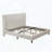 Upholstered Bed High Headboard Chenille Cloth Slat Support-1102596514