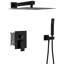 Système double de pomme de douche carrée 10 po - Carré mural, bronze huilé huilé-121076805