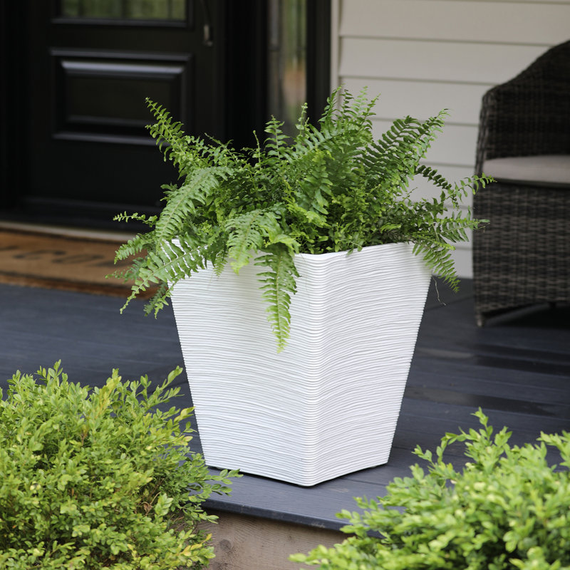 Pot à fleurs en plastique en polyéthylène Spero, Blanc