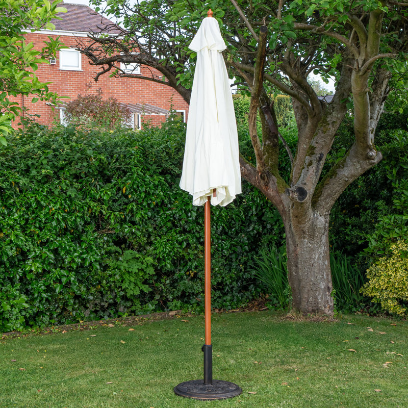270 cm W X 270 cm D Cantilever Parasol with Crank Lift, Cream
