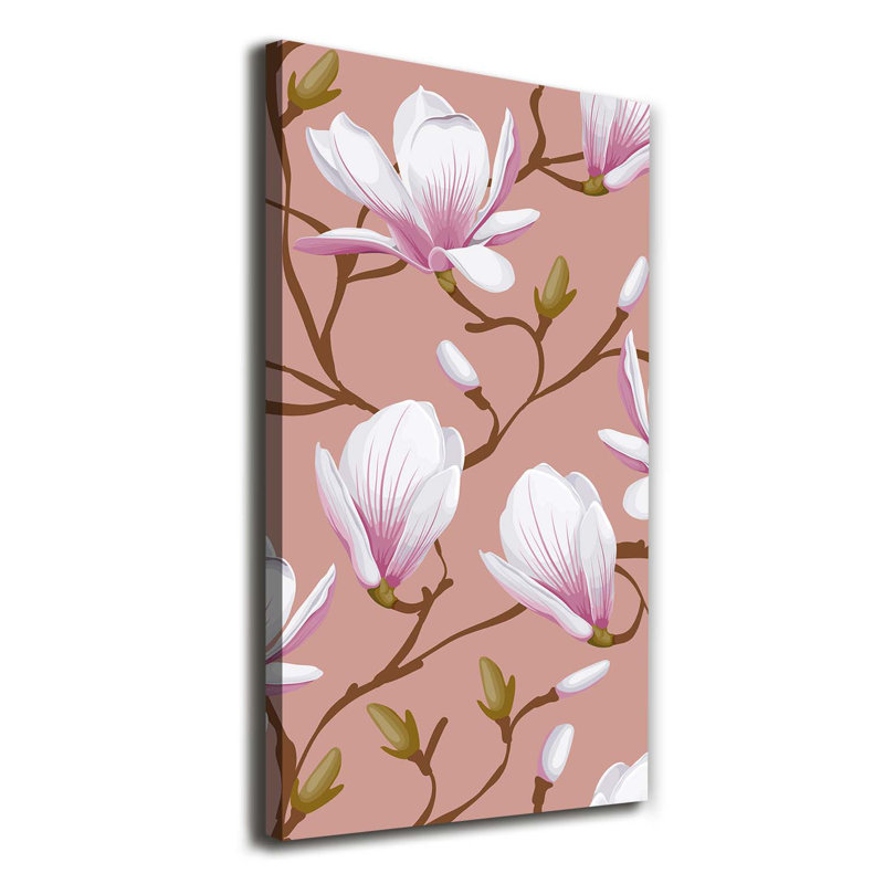 Magnolia - Wrapped Canvas Print, 140cm H x 70cm W