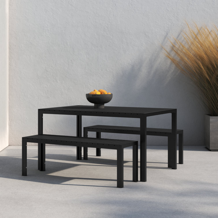 Joel 59'' Rectangular 6 - Person Outdoor Dining Set