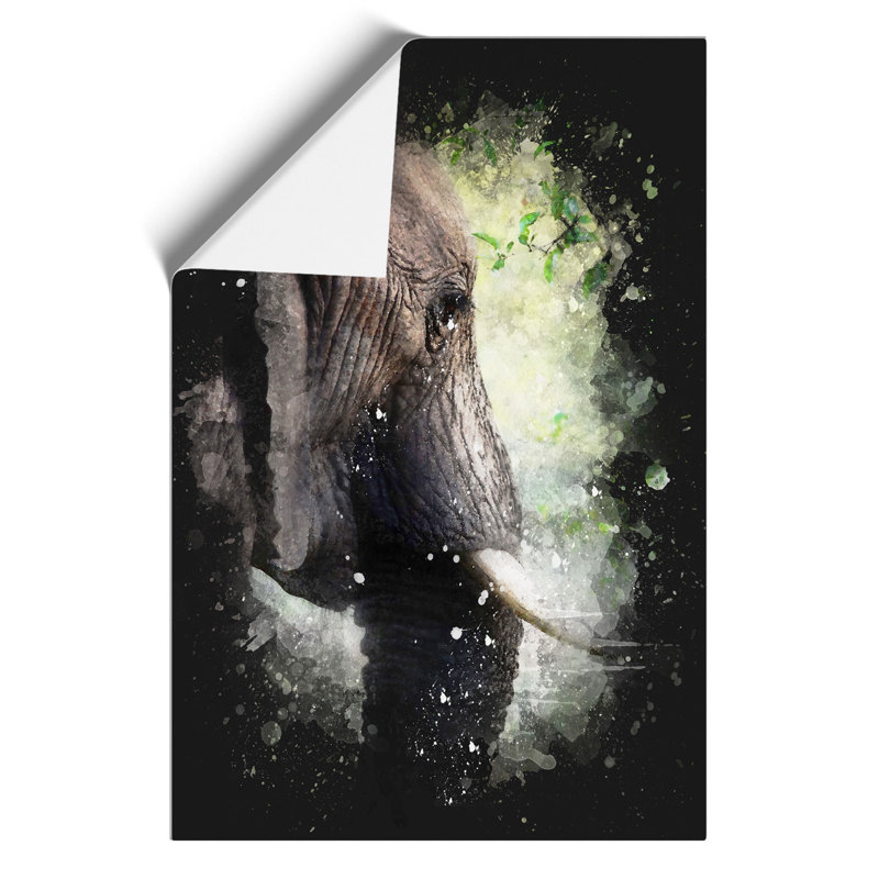 Elephant Vol.2 Paint Splash - No Frame Print, 84cm H x 59cm W x 0.1cm D