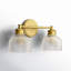 Besima 2 Light Ribbed Dimmable Vanity Light-569240