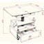 Table de bout roulante à hauteur ajustable laquée ultrabrillante avec station de charge et roues universelles avec freins, table à plateau relevable multifonctionnelle avec tiroirs de rangement pour la chambre à coucher du salon-1701564968