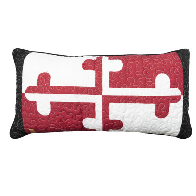 Donna Sharp Maryland Red Quilted Lumbar Decor Pillow